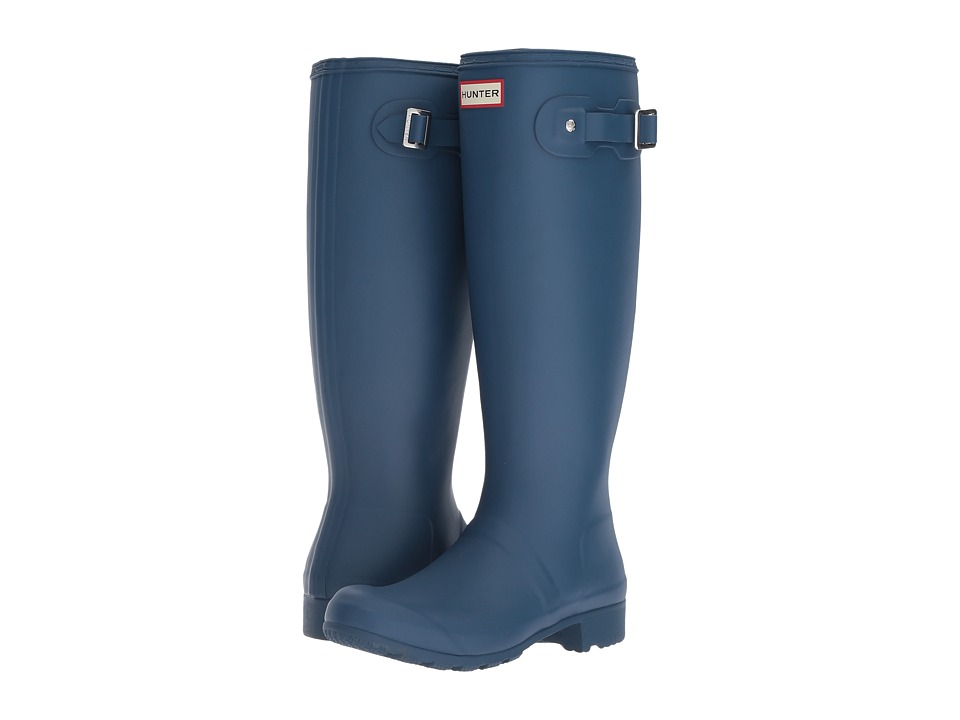 Hunter Original Tour Packable Rain Boot (Dark Earth Blue) Women