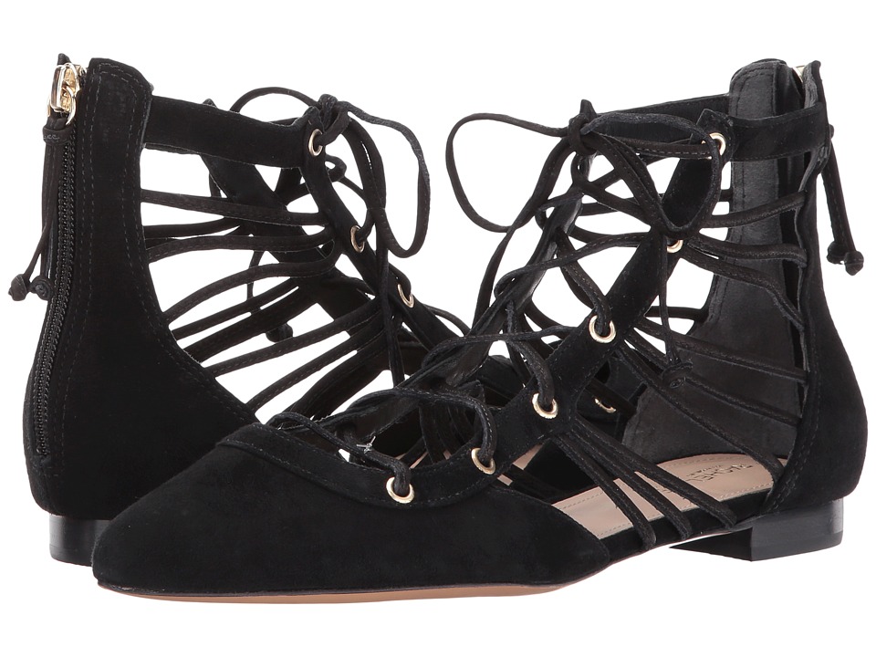 Rachel Zoe Renae Flat (Black Suede) Women