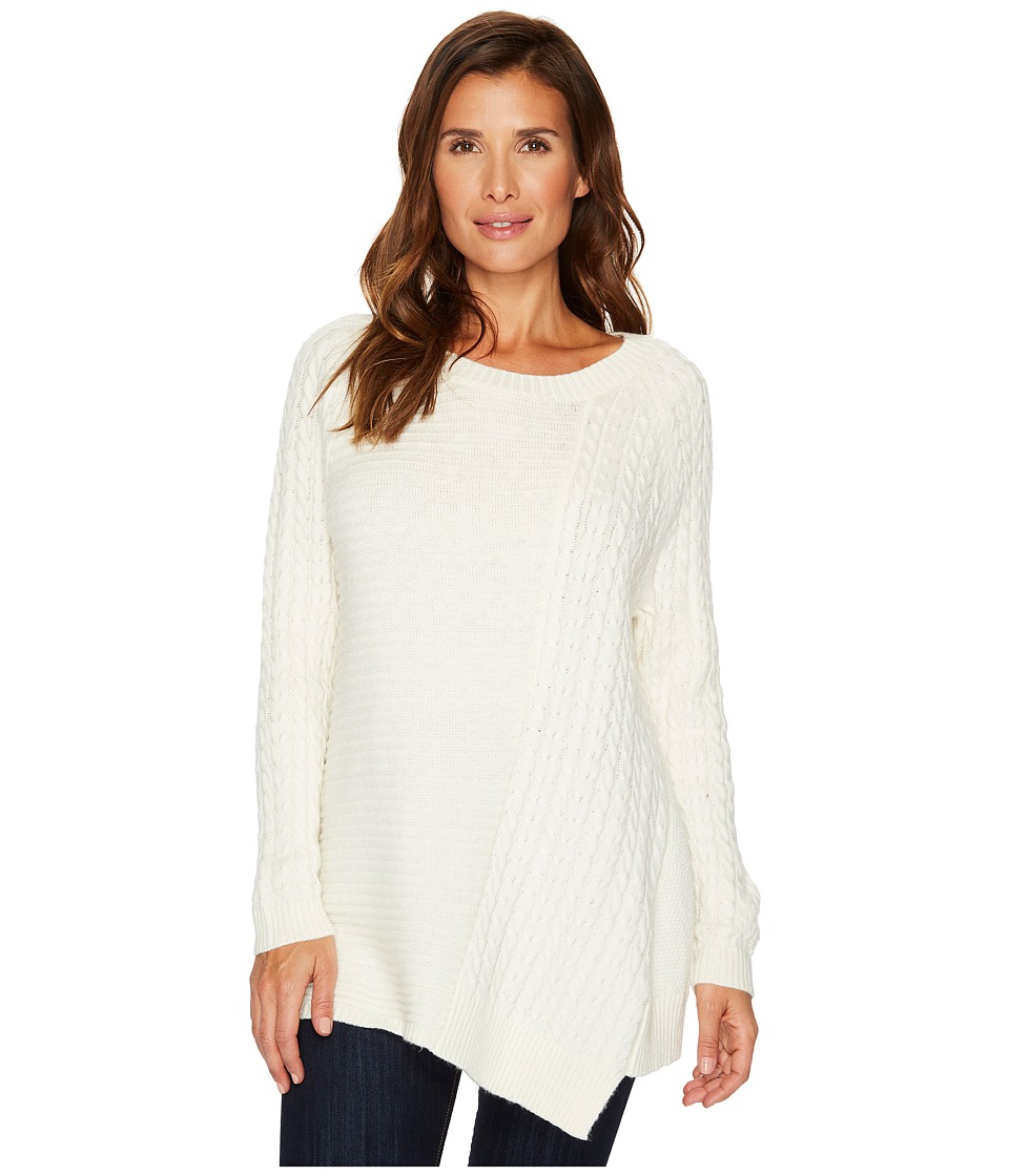UPC 039374894670 product image for TWO by Vince Camuto - Long Sleeve Smog Yarn Mixed Novelty Stitch Pullover (Antiq | upcitemdb.com