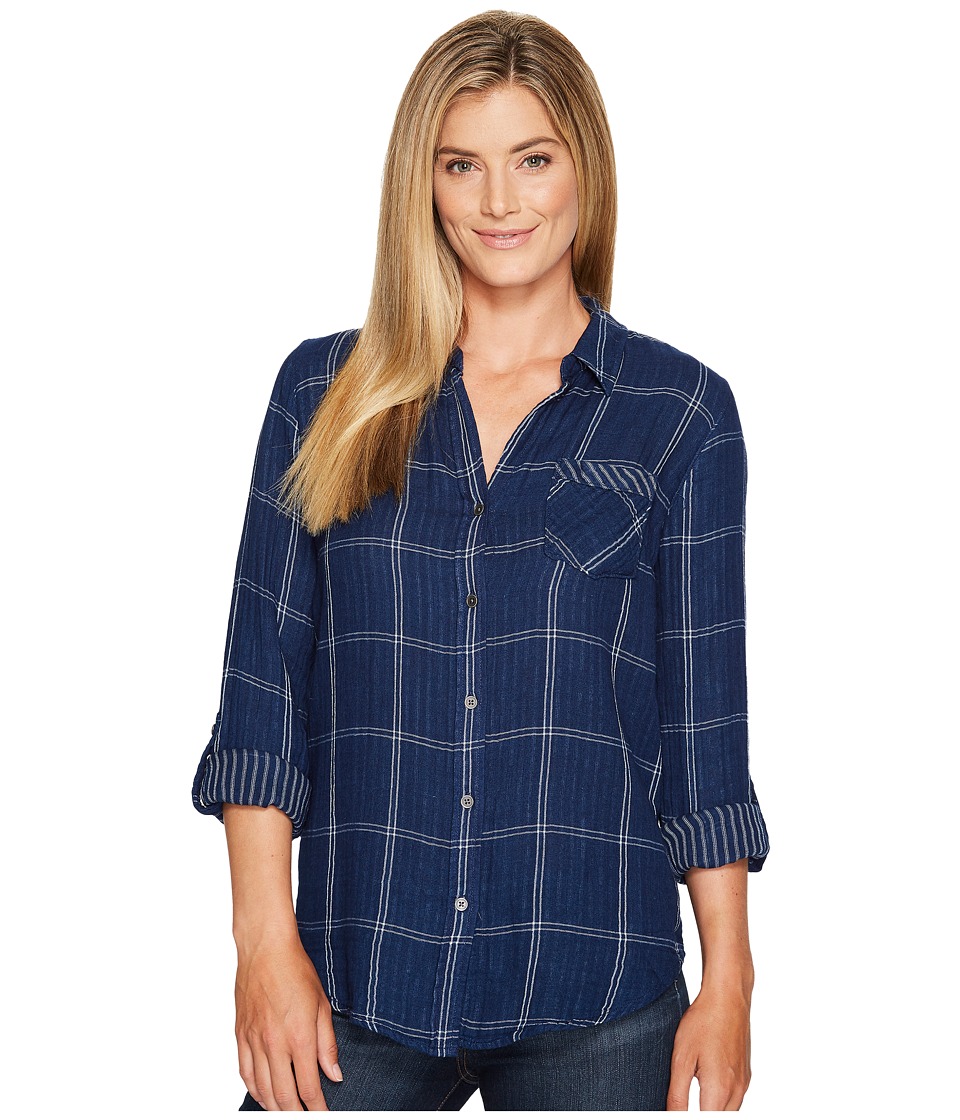 Tribal Roll Up Sleeve Shirt w/ Reverse Details (Eclipse) Women