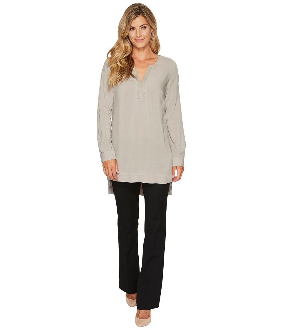 Tribal Long Sleeve Blouse w/ Suede Details (Thyme) Women