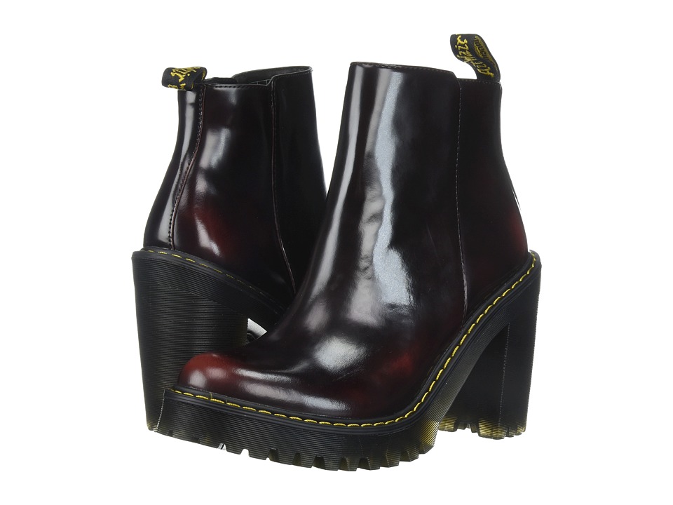 Dr. Martens Magdalena Ankle Zip Boot (Cherry Red/Arcadia) Women