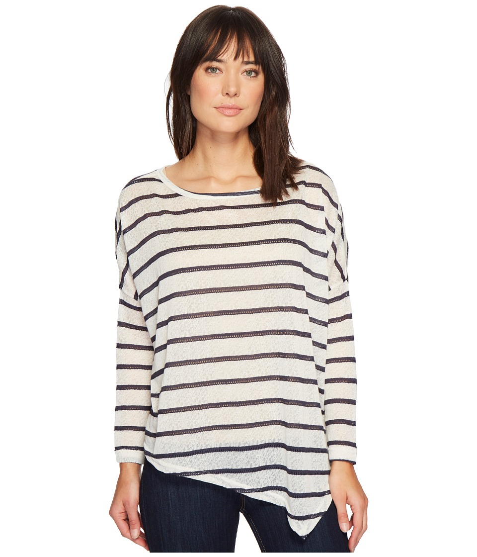 Cruel Asymmetrical Knit Top w/ Dropped Shoulder (Cream) Women