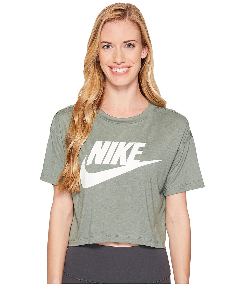 Nike Sportswear Essential Crop Top (Clay Green/Clay Green/White) Women