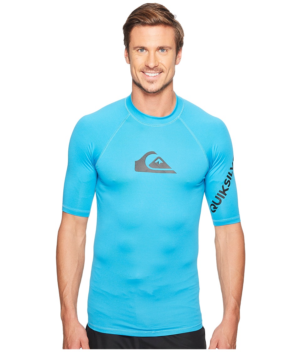 Quiksilver - All Time Short Sleeve Rashguard (Blue Danube) Men