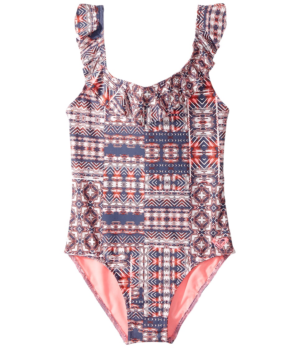 Roxy Kids Wavy Beach One-Piece (Big Kids) (Marshmallow Mexican Rug) Girl