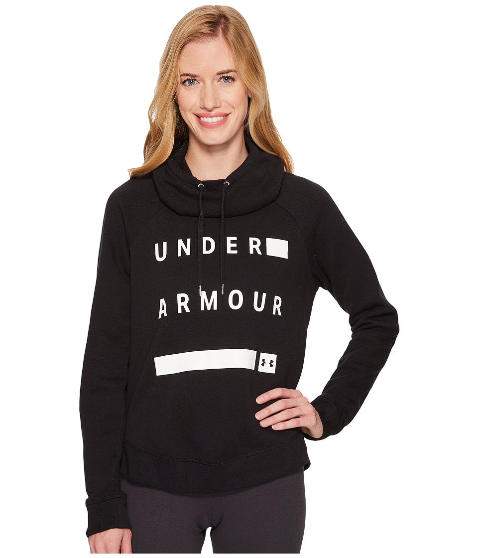 Under Armour Favorite Fleece Graphic Pullover (Black/White/White) Women