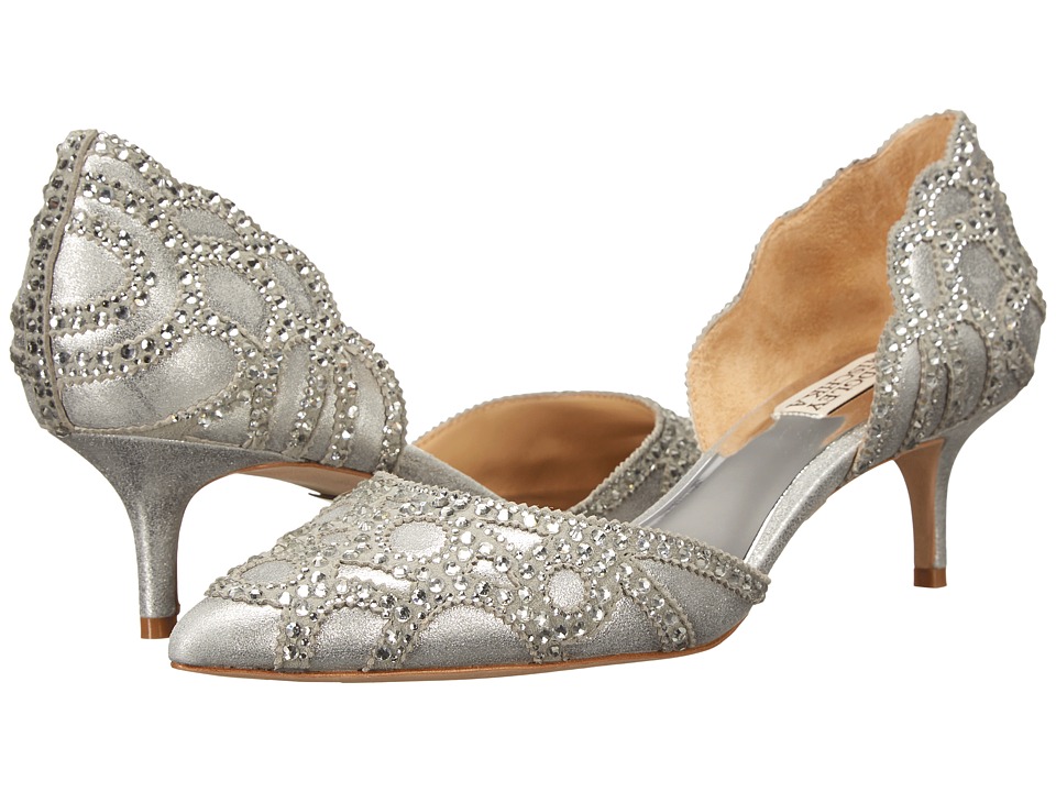 Badgley Mischka Ginny (Silver Metallic Suede) Women