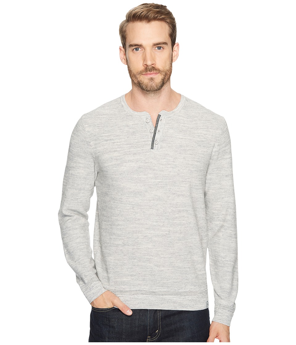 Lucky Brand Welter Weight Sweater Henley (Medium Heather Grey) Men