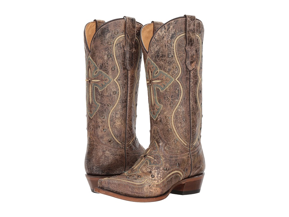 Roper Pure (Vintage Gold Brown Leather) Cowboy Boots