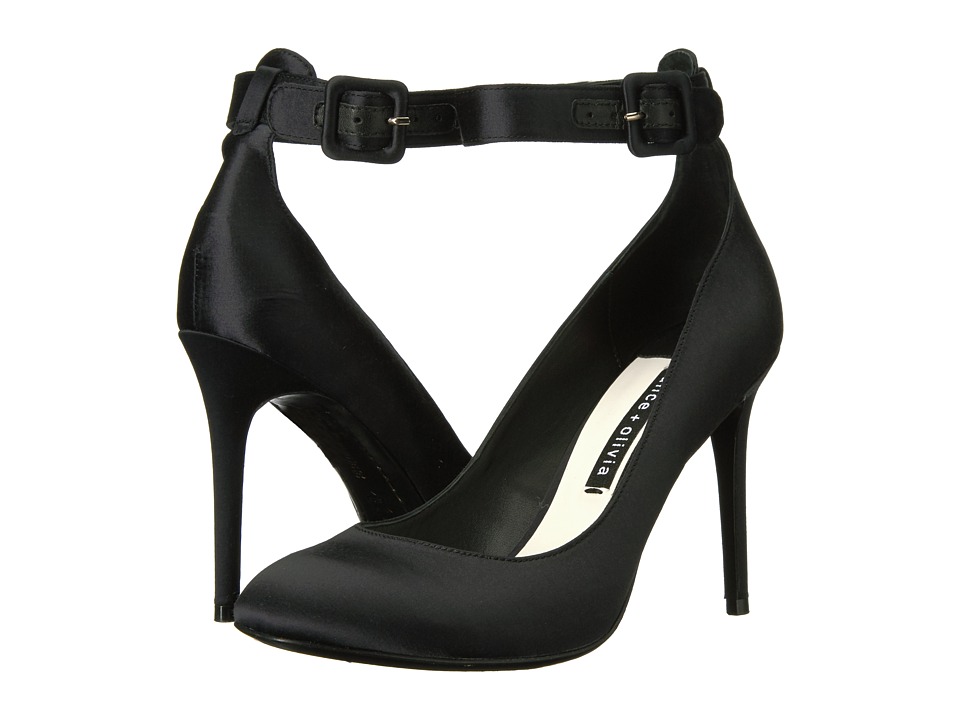 Alice + Olivia Vivia (Black Satin) Women