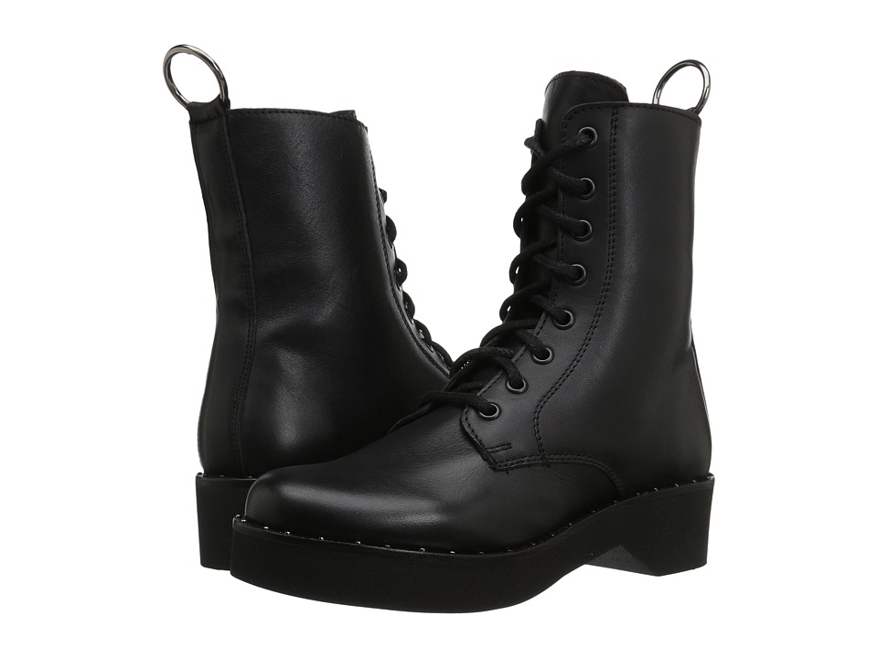 Steve Madden Rocco (Black Leather) Women