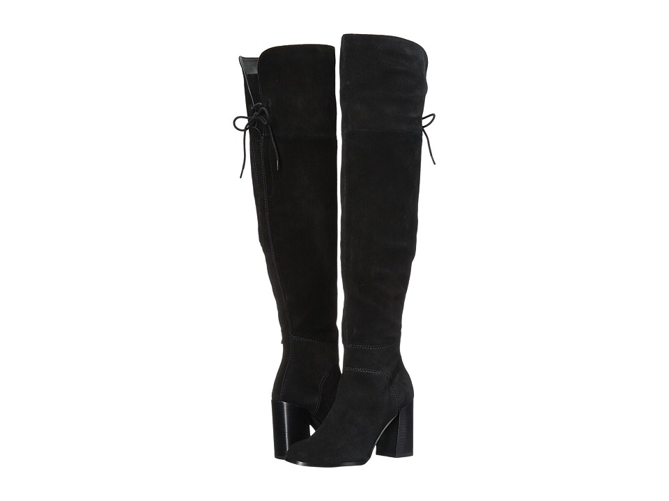 Steve Madden Novela Knee Boot (Black Suede) Women