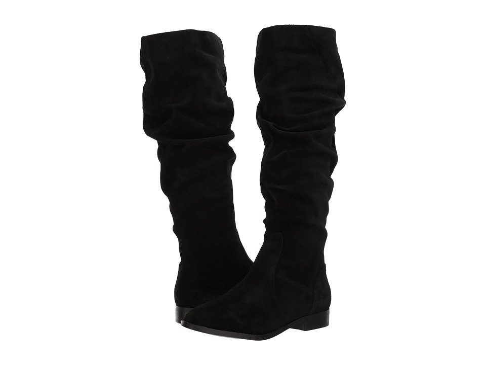 Steve Madden Beacon Slouch Boot (Black Suede) Women