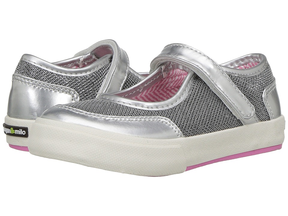 Morgan&Milo Kids Maddie Mary Jane (Toddler/Little Kid) (Silver Metallic) Girls Shoes