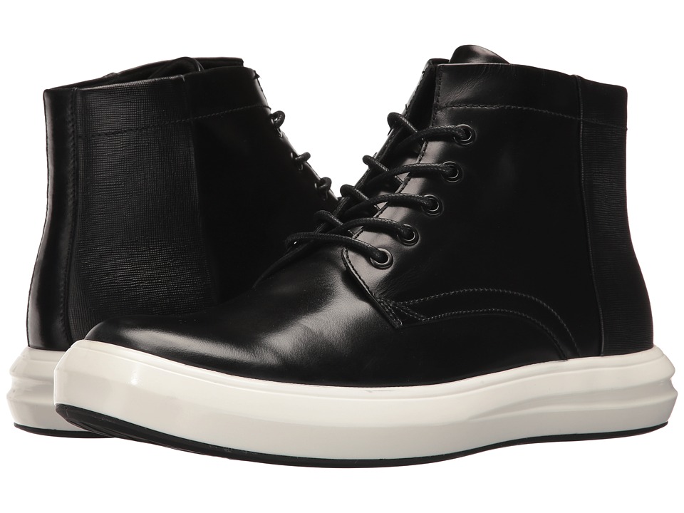 kenneth cole new york merge black moc toe lace ups