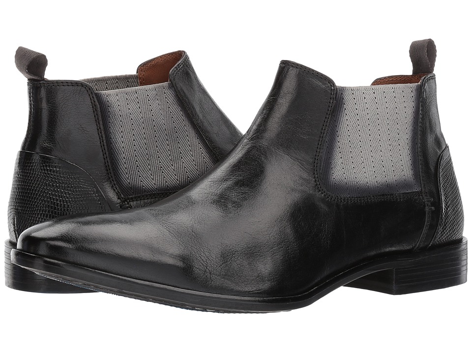 Steve Madden Augustus (Black Leather) Men