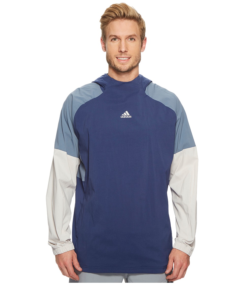 adidas Sport ID Pullover Woven Hoodie (Noble Indigo) Men