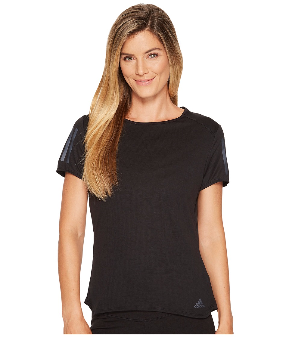 adidas Response Short Sleeve Tee (Black) Women