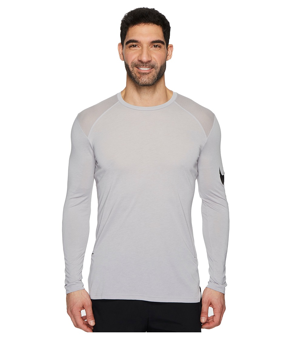 Nike Breathe Elite Basketball Long Sleeve Top (Atmosphere Grey/Black) Men