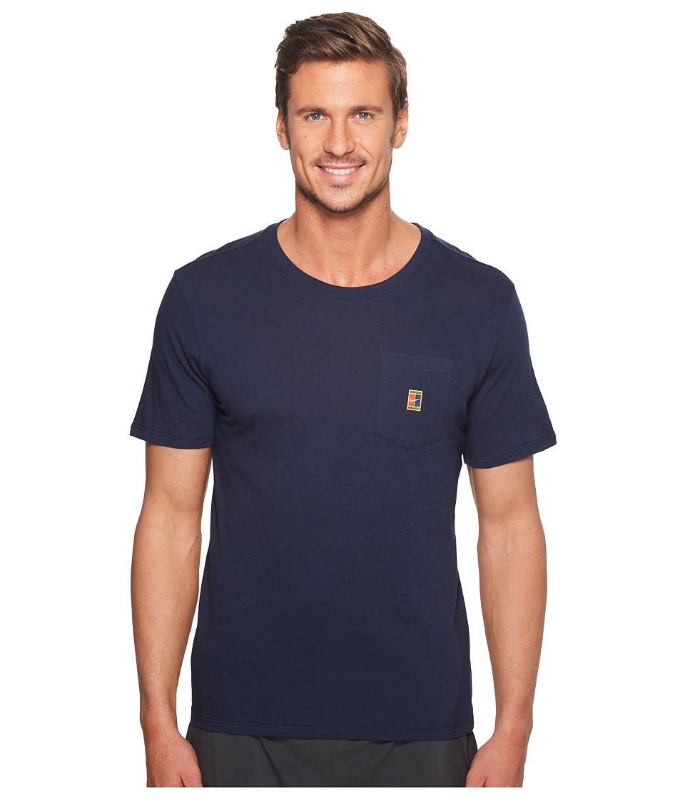 Nike Court Heritage Pocket Tennis T-Shirt (Obsidian) Men