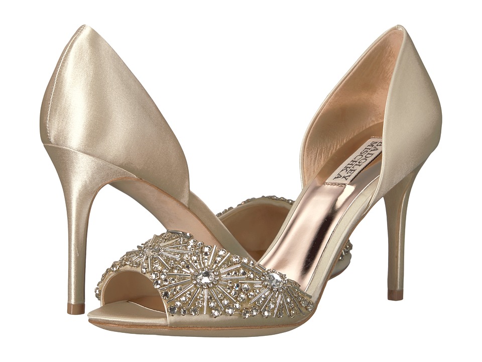 Badgley Mischka Maria (Ivory Satin) High Heels