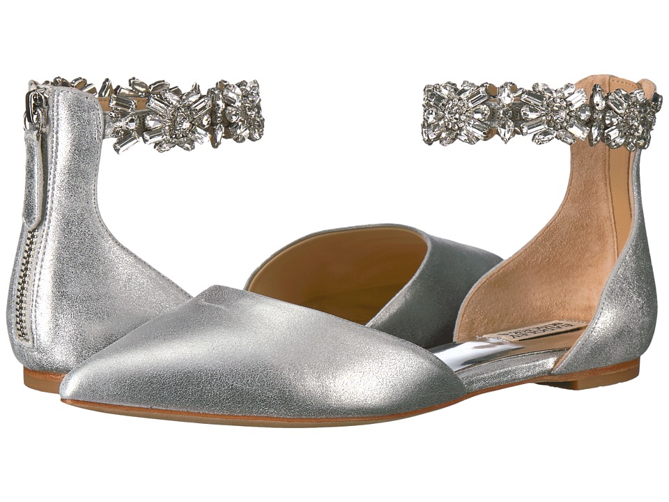 Badgley Mischka Morgen II (Silver Metallic Suede) Women