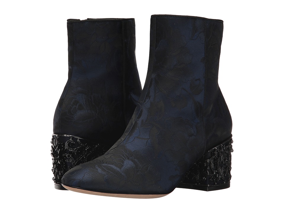 Badgley Mischka Martha (Midnight Blue Brocade) Women