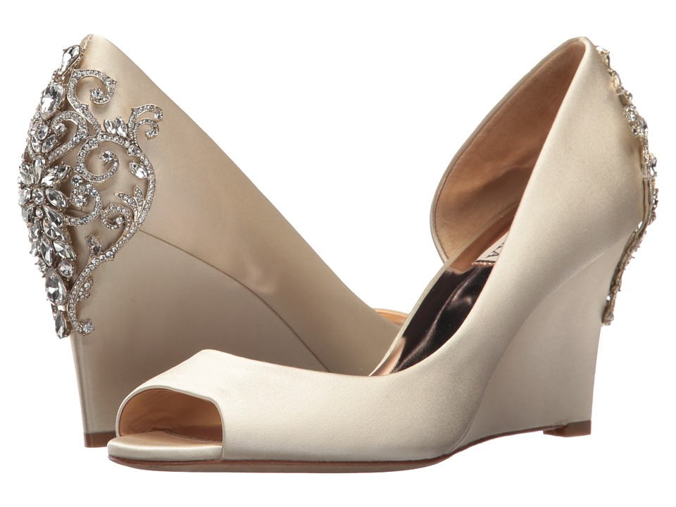 Badgley Mischka Meagan (Ivory Satin) Women