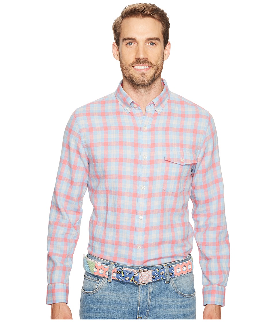 Vineyard Vines Hullman Point Plaid Slim Crosby (Mai Tai) Men