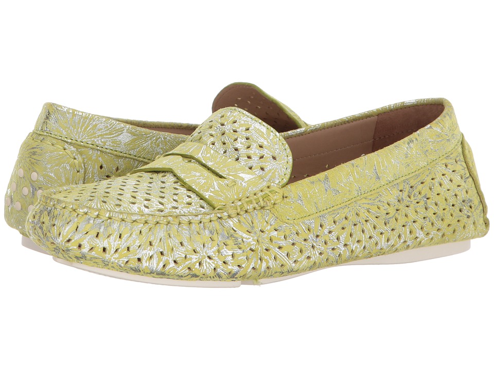 Johnston & Murphy Maggie Perfed Penny (Lime Metallic Print Suede) Women