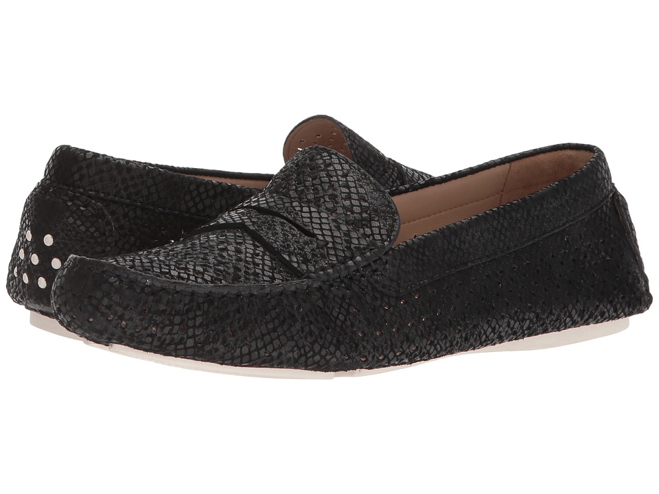 Johnston & Murphy Maggie Perfed Penny (Black Snake Print Leather) Women