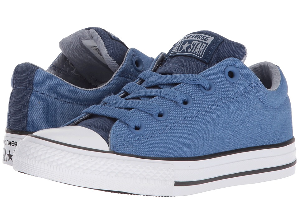 Converse Kids Chuck Taylor All Star Street Slip (Little Kid/Big Kid) (Navy/Nightfall Blue/White) Boy