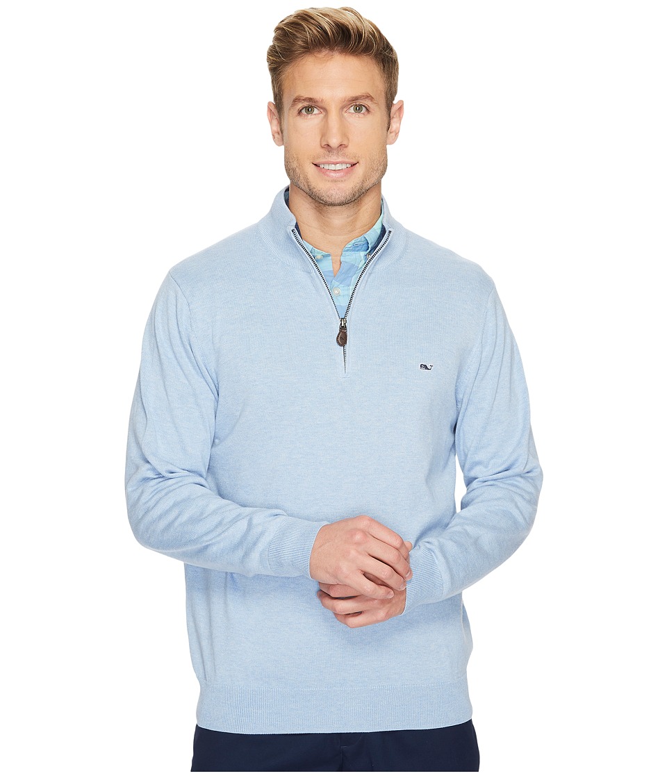 Vineyard Vines Cotton 1/4 Zip Sweater (Jake Blue) Men