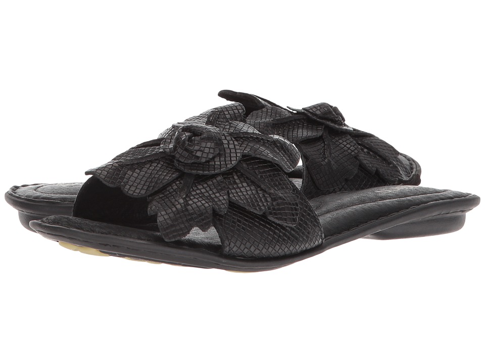 Born Mai Floral (Black Embossed Full Grain Leather) Women
