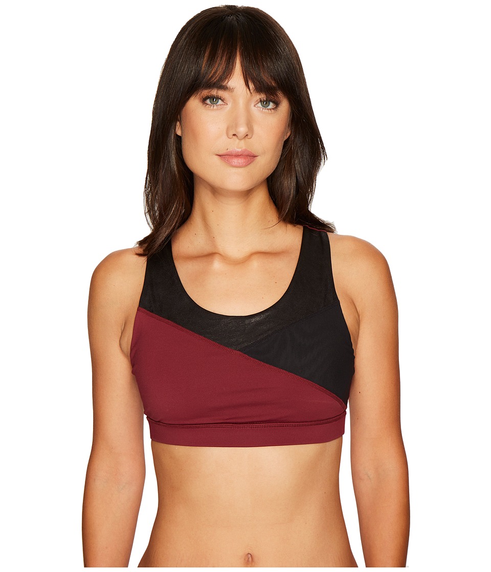 Ivanka Trump Color Block w/ Texture Sports Bra (Windsor Red/Black) Women