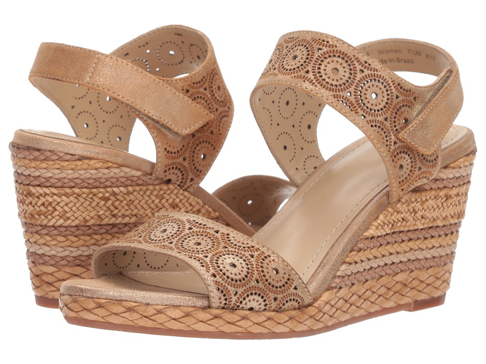 Johnston & Murphy Georgiana (Gold Metallic Leather) Women