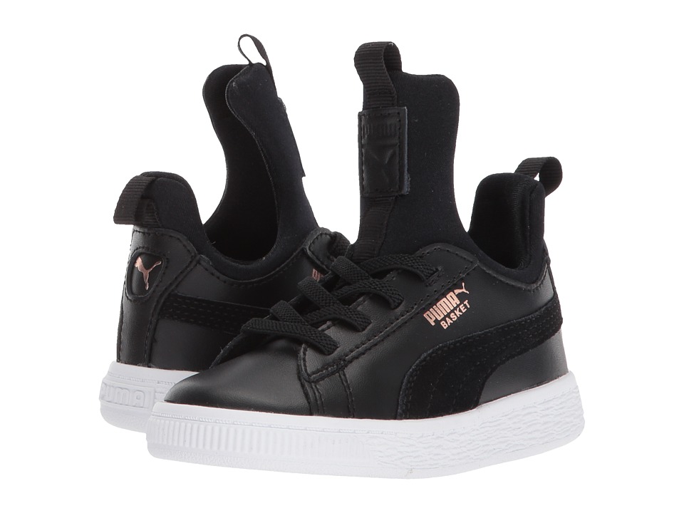 Puma Kids Basket Fierce AC (Toddler) (Puma Black/Rose Gold/Puma White) Kids Shoes