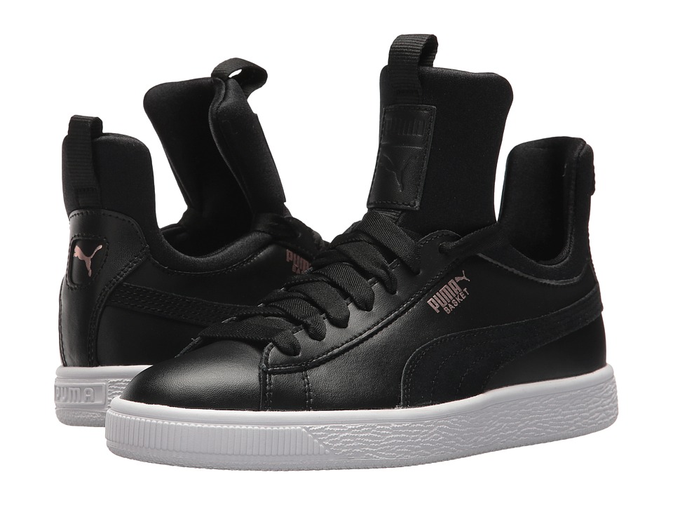 Puma Kids Basket Fierce (Big Kid) (Puma Black/Rose Gold/Puma White) Kids Shoes