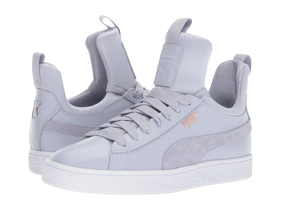 Puma Kids Basket Fierce (Big Kid) (Icelandic Blue/Rose Gold/PUMA White) Girls Shoes
