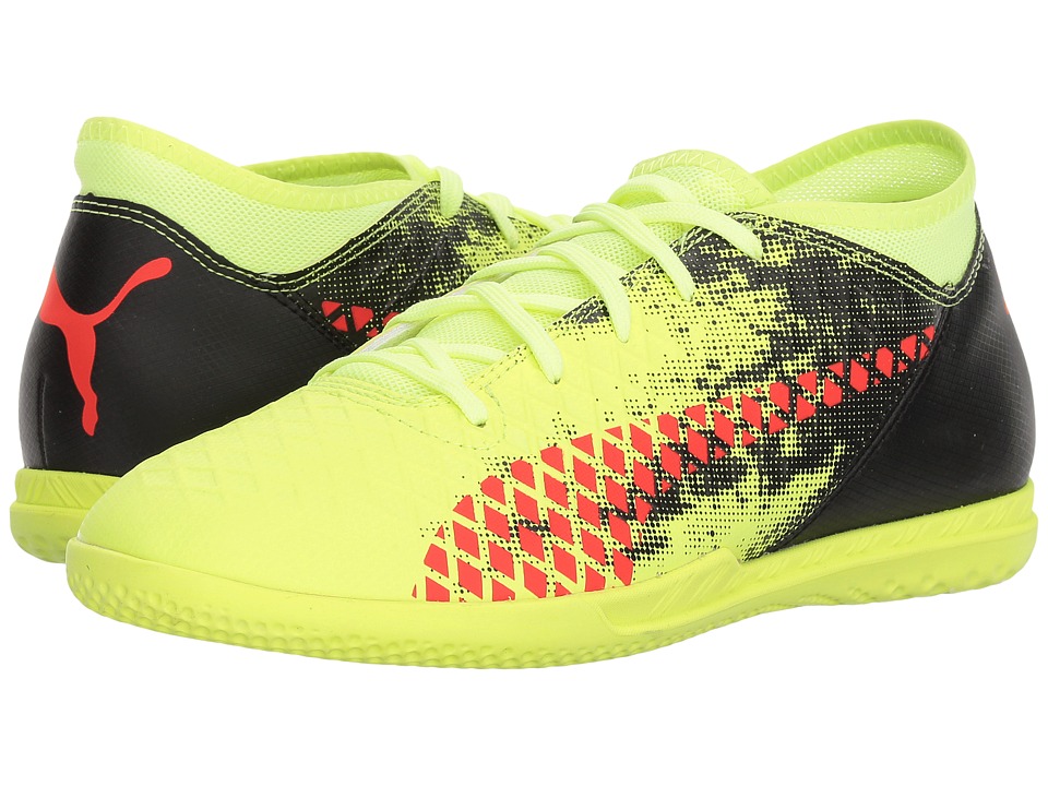 Puma Kids Future 18.4 IT Soccer (Little Kid/Big Kid) (Fizzy Yellow/Red Blast/Puma Black) Kids Shoes