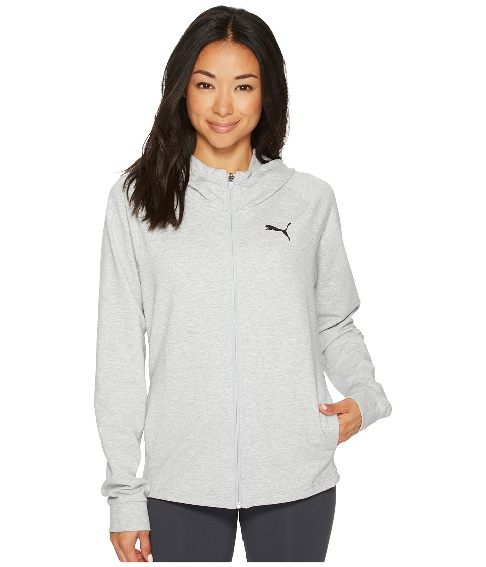 PUMA Urban Sports Full Zip Hoodie Training (Light Gray Heather) Women