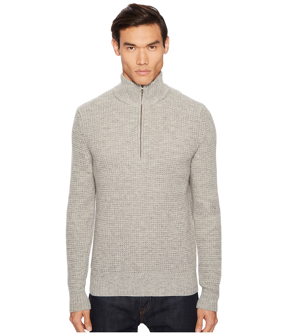 Billy Reid Cashmere 1/2 Zip Sweater (Charcoal) Men