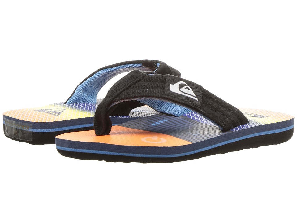 Quiksilver Kids Molokai Layback (Toddler/Little Kid/Big Kid) (Black/Orange/Blue) Boys Shoes