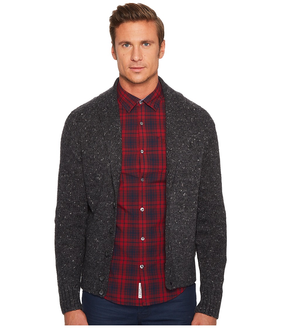 UPC 740670124018 product image for Original Penguin - Shawl Collar Donegal (Dark Charcoal Heather) Men's Sweater | upcitemdb.com