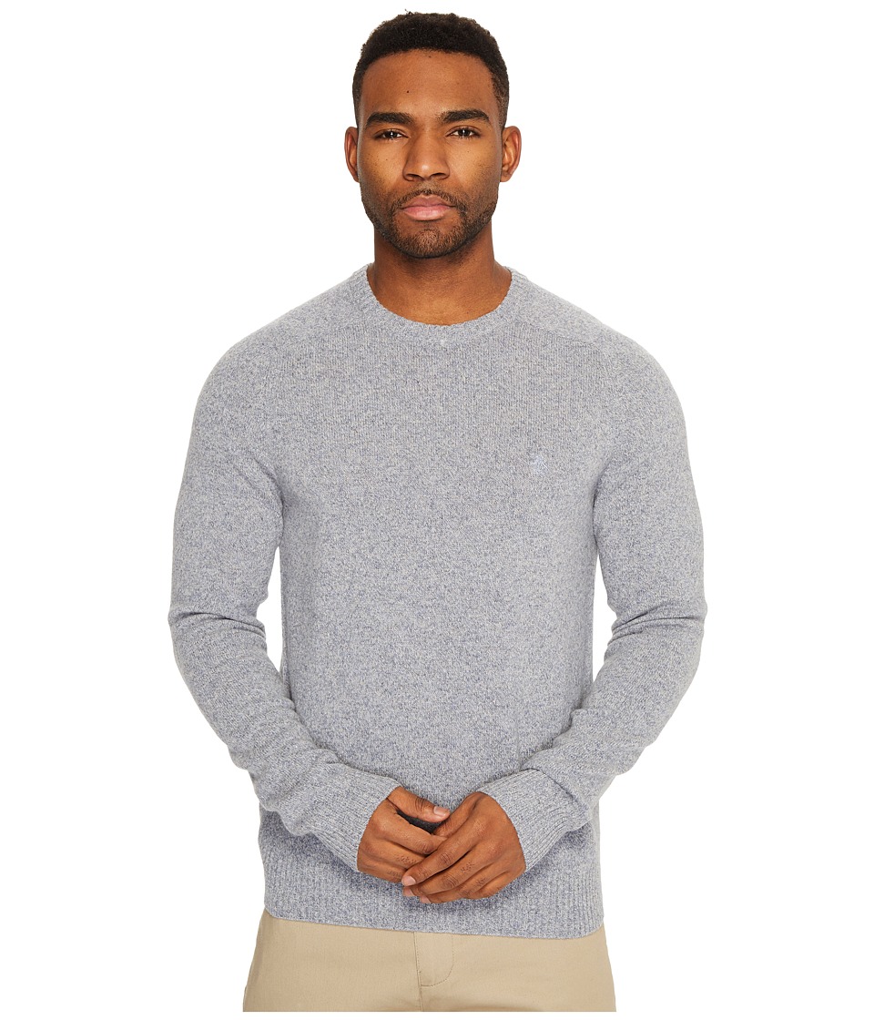 Original Penguin P55 100 Lambswool Crew (Faded Denim) Men