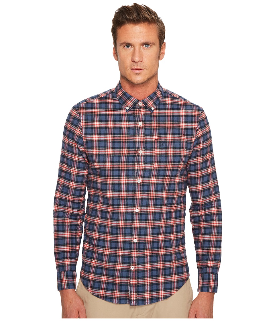 UPC 740670135540 product image for Original Penguin - Long Sleeve Flannel (Dark Sapphire) Men's Long Sleeve Button  | upcitemdb.com
