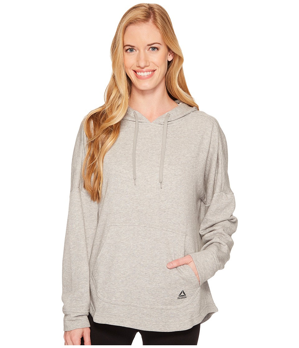 Reebok French Terry Long Sleeve Cover-Up (Medium Grey Heather) Women
