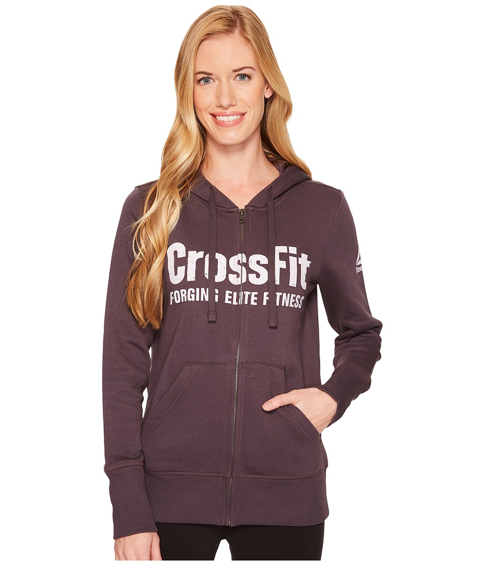 Reebok CrossFit Full Zip Hoodie (Smoky Volcano) Women