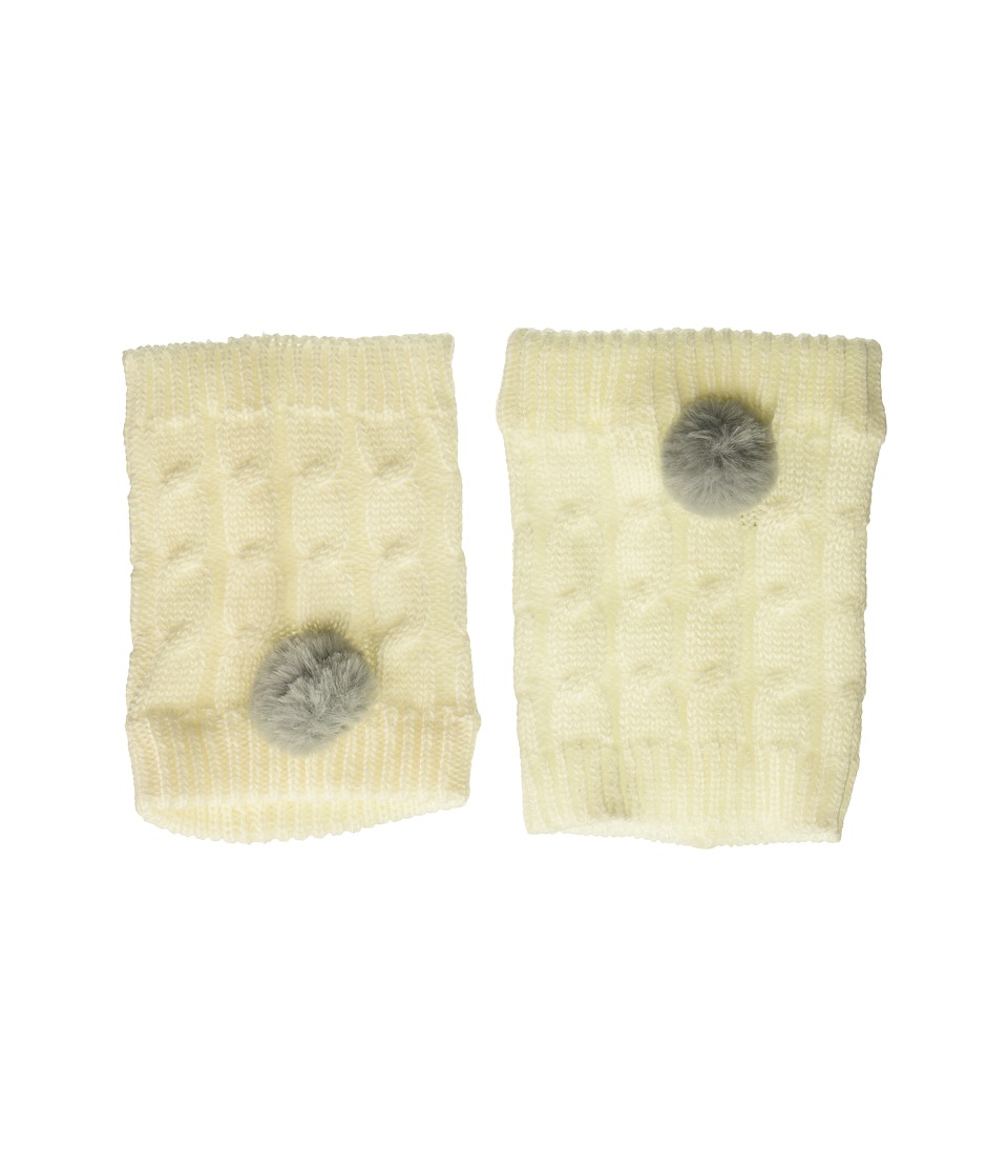 Steve Madden Cable Boot Cuff w/ Pom Pom (Off-White) Women